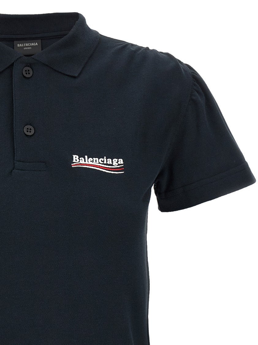 Balenciaga Logo Embroidery Polo Shirt