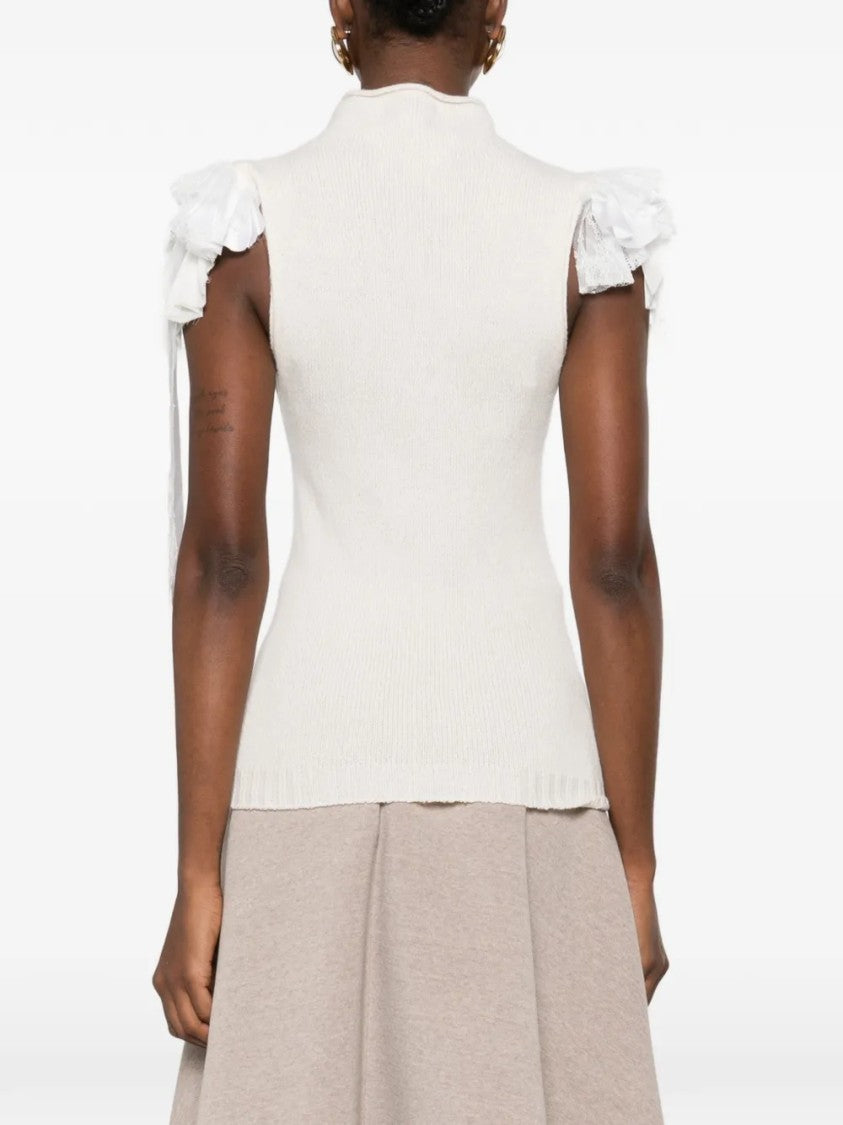 Alberta Ferretti Fitted Neutrals Sleek Design Top