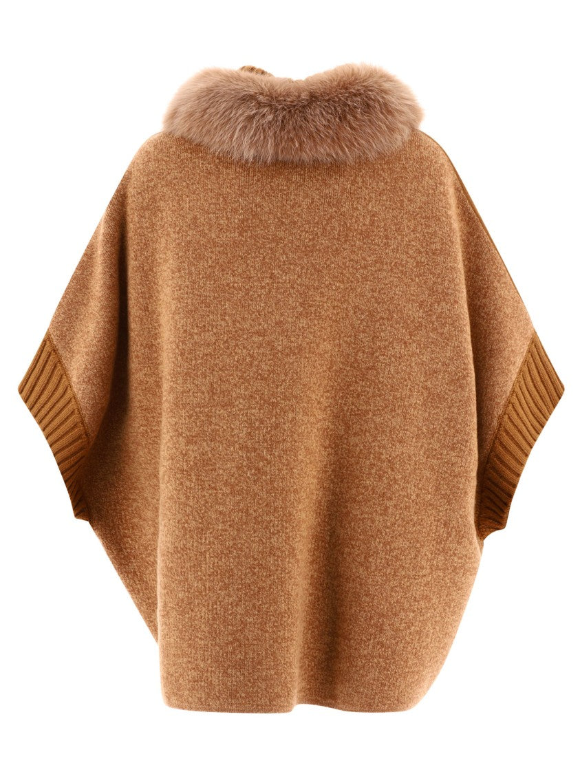Giovi Cape With Plush Fur Inserts