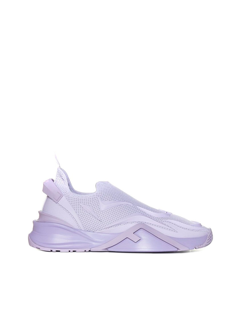 Fendi Lilac Flow Fabric-Blend Rubber Sneakers