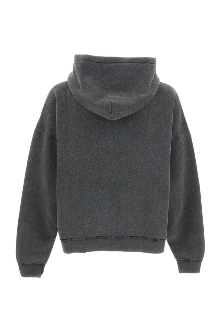 Sunflower Boxy-Fit Hooded Sweatshirt In Washed Grey Organic Cotton