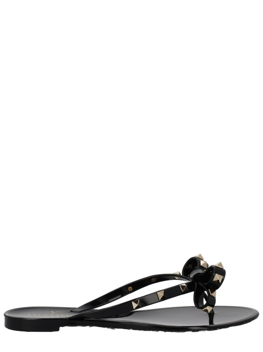 Valentino Garavani Rockstud Pyramid Studded Thong Sandals
