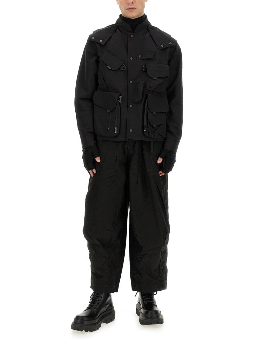 South2 West8 Utilitarian Black Parka With Logo