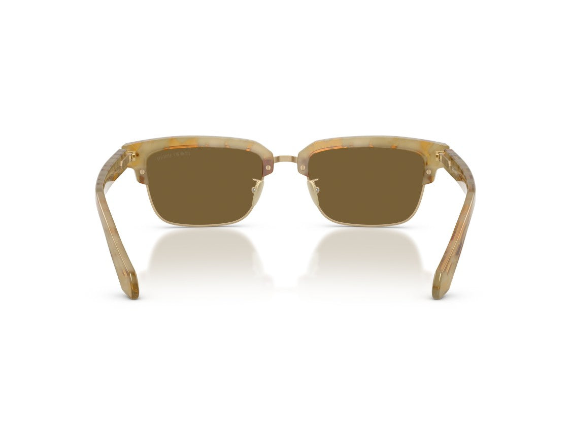 Giorgio Armani Gold 0Ar8243 Translucent Acetate Square Sunglasses