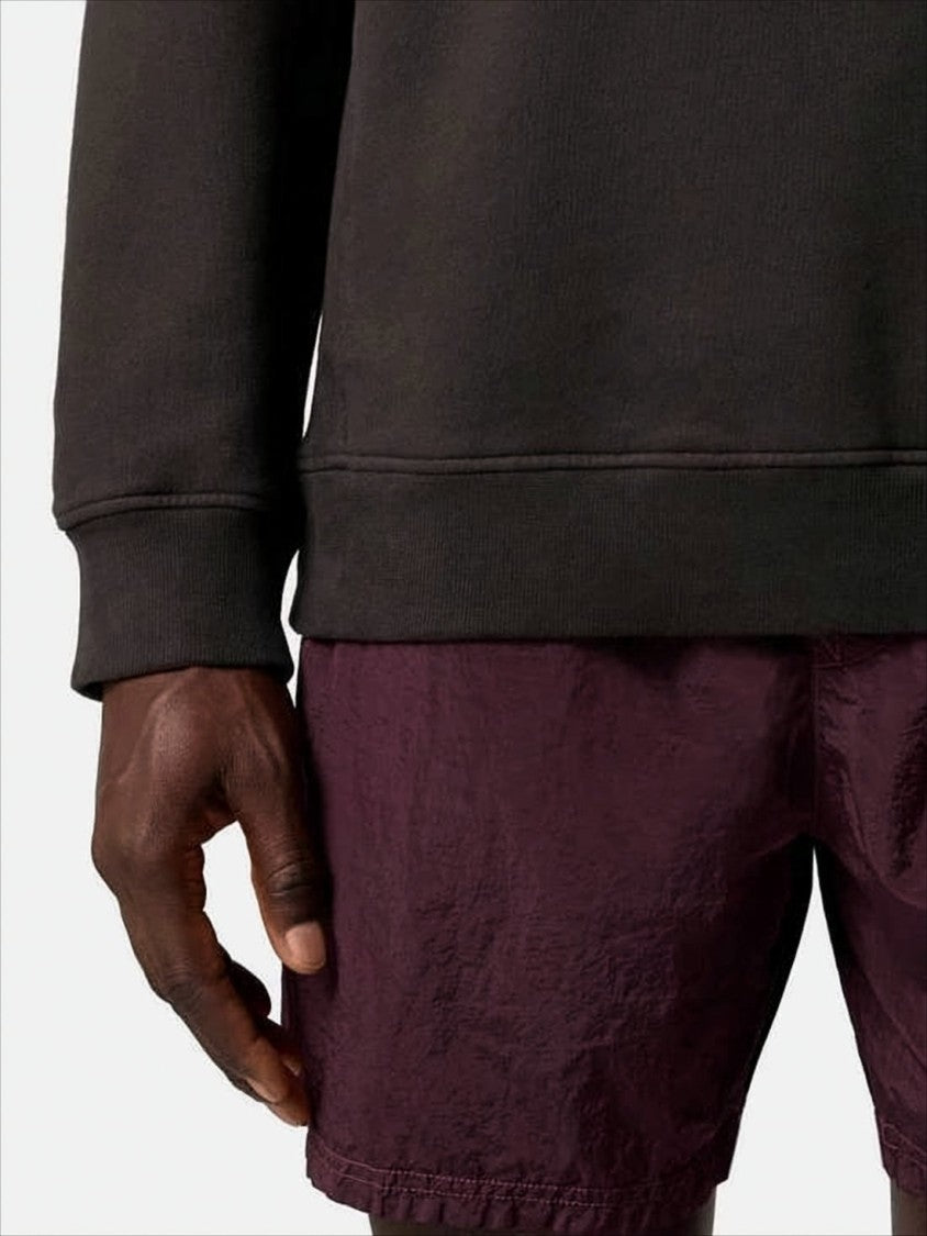 Stone Island Long-Sleeve Black Sweatshirt With Design And Patch Logo