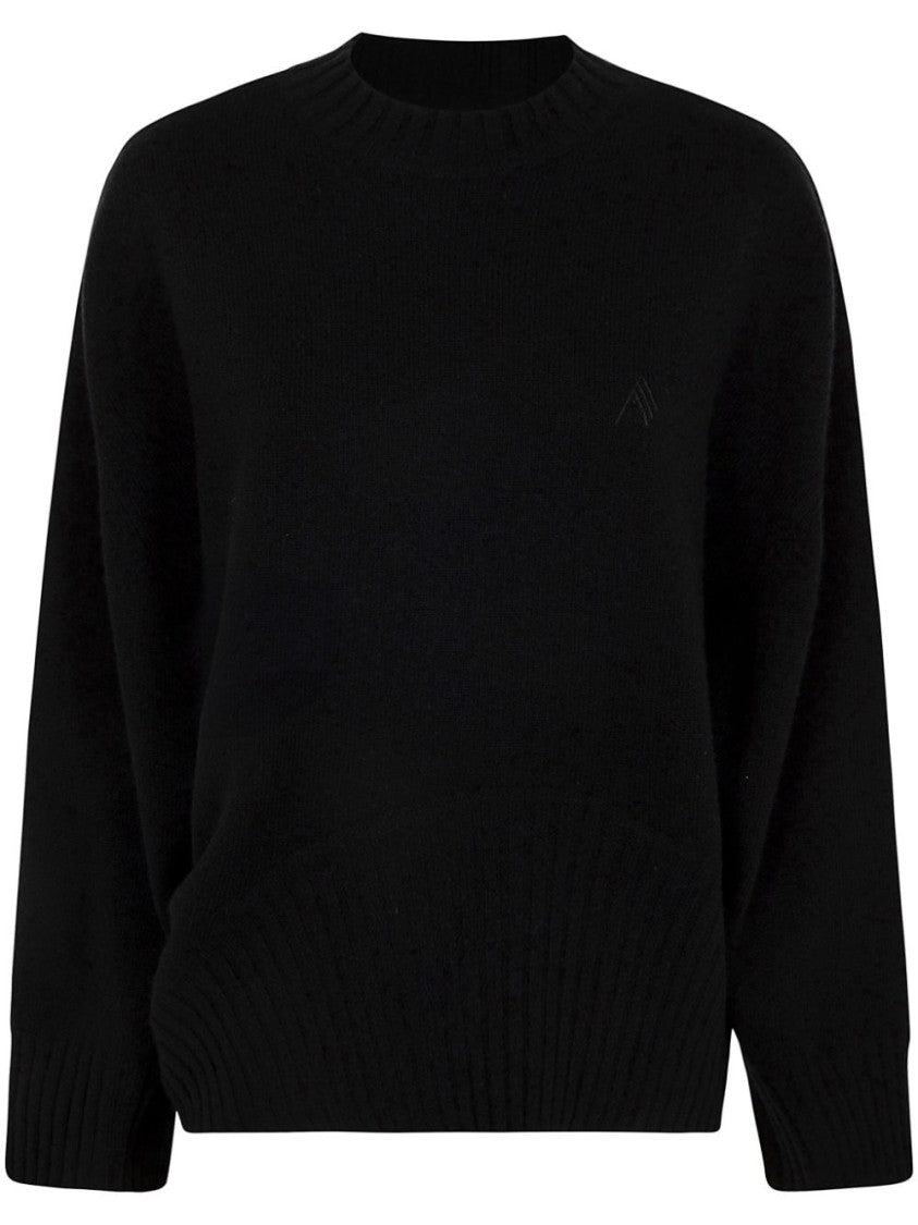 The Attico Asymmetric Hem Black Sweater