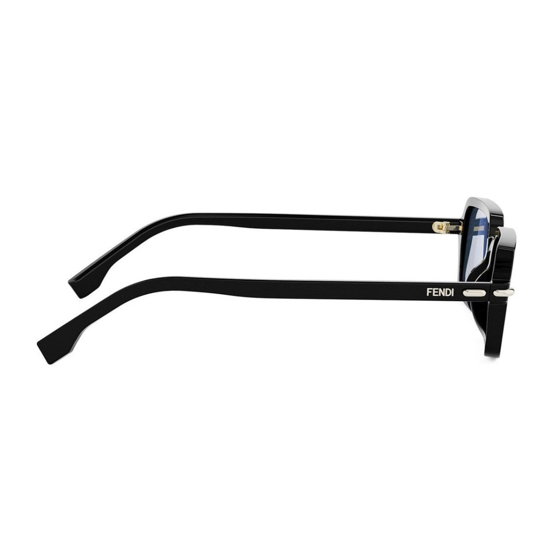 Fendi Black Fendi Selleria Rectangular Acetate Sunglasses