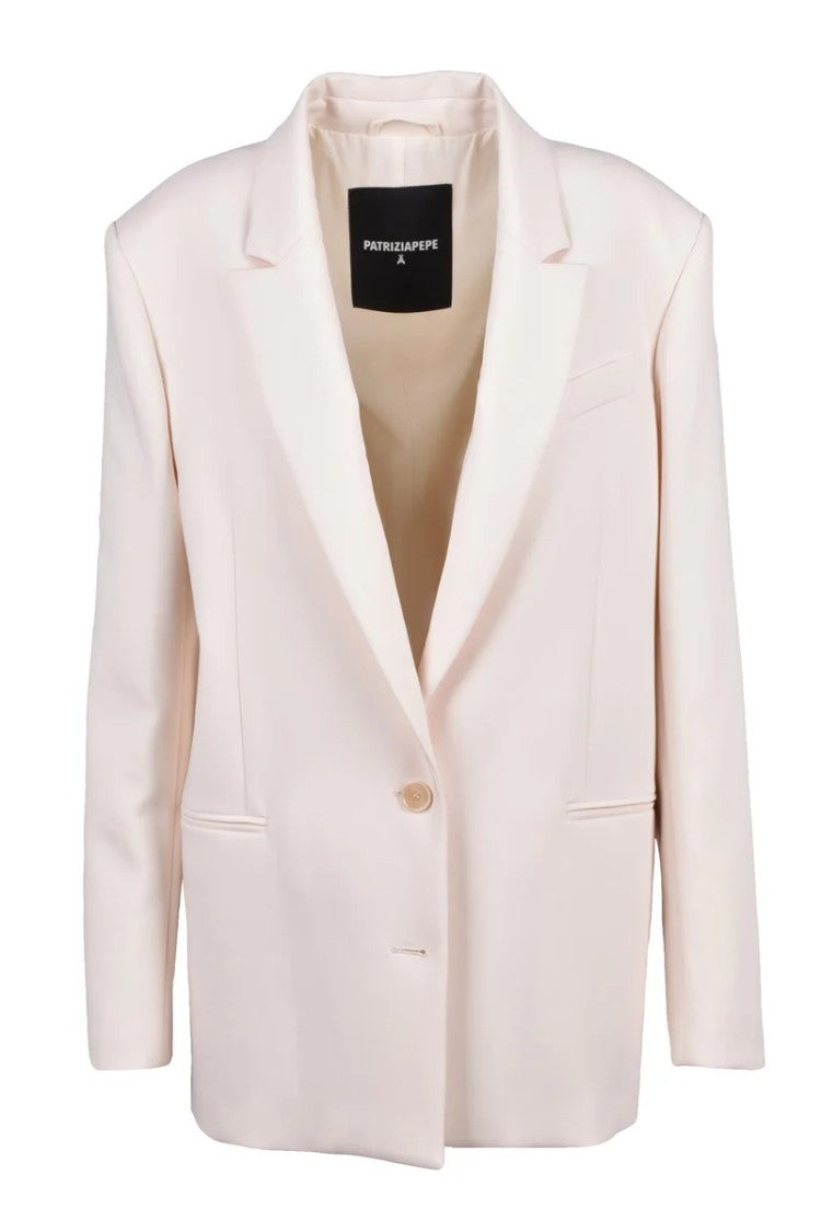Patrizia Pepe Long Lined Jacket - Cream