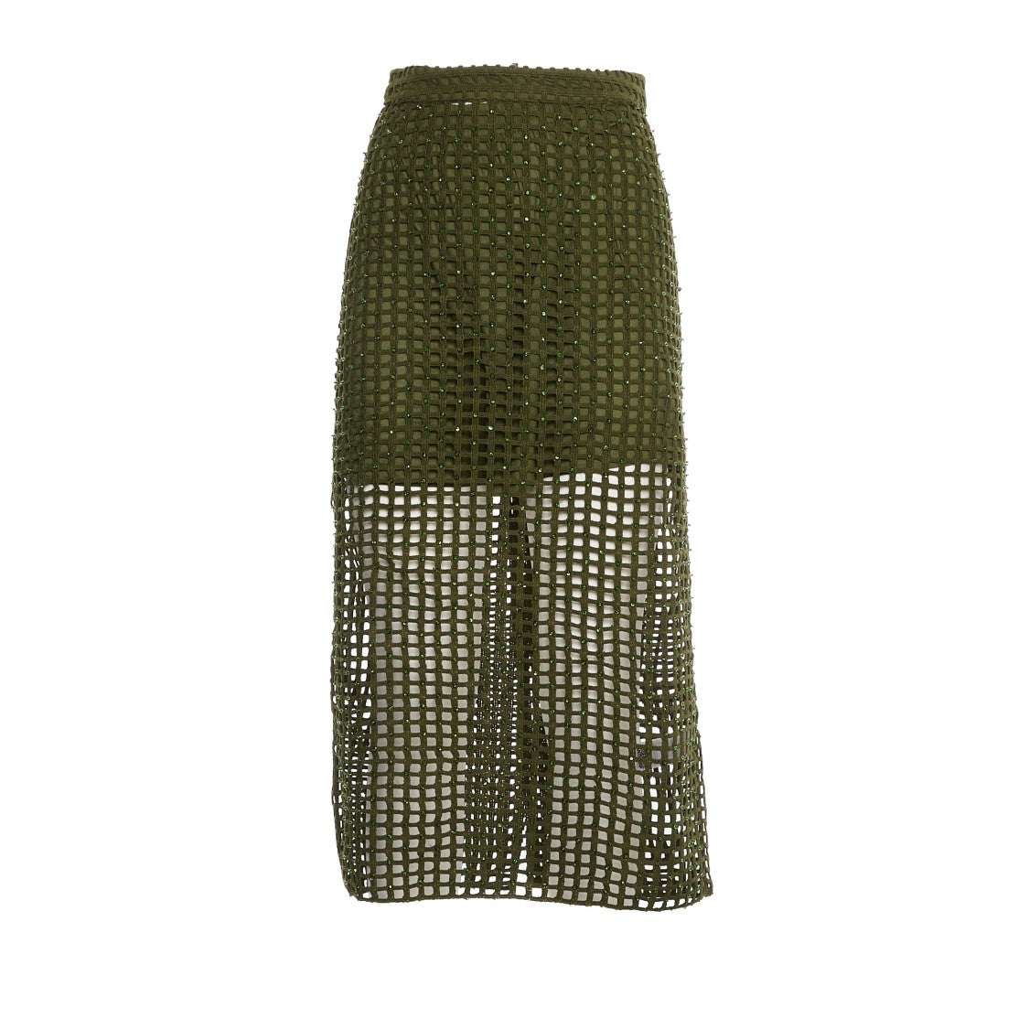 Essentiel Antwerp Sequin Mesh Skirt With Grid Pattern