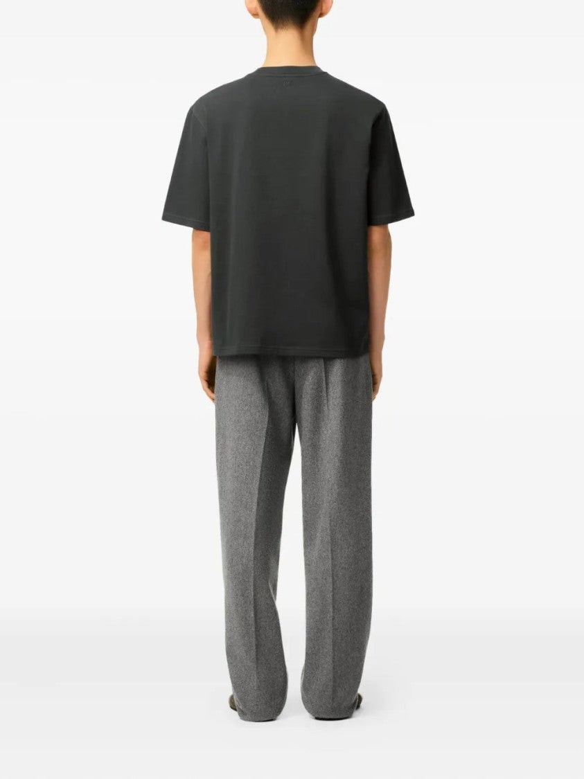 Ami Heart-Embossed Cotton T-Shirt