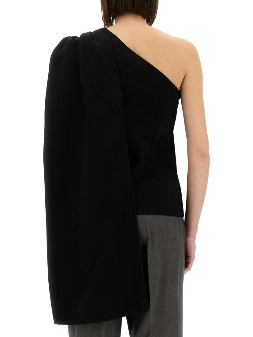 Bottega Veneta Tailored Crepe Top With Minimalist Design