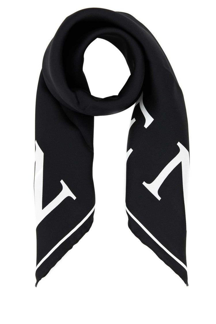 Alexander Mcqueen Black Silk Foulard