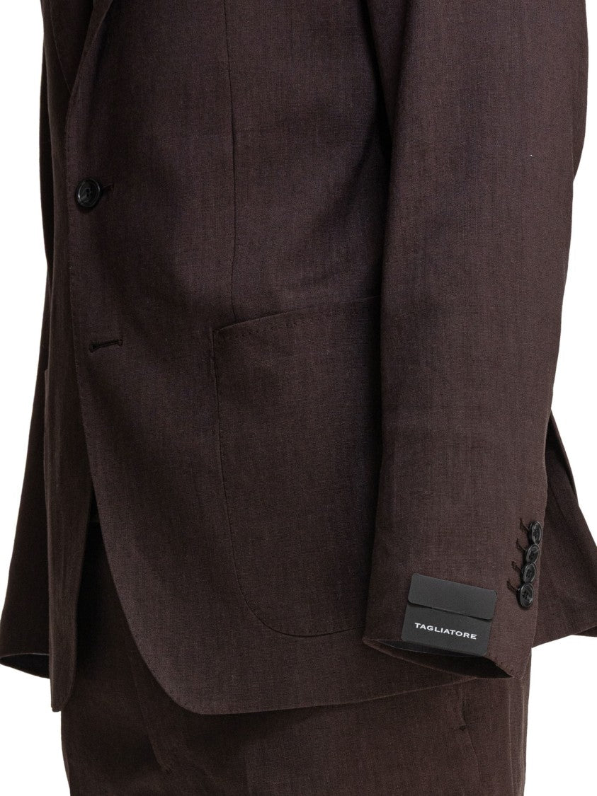 Tagliatore Brown Tailored Suit