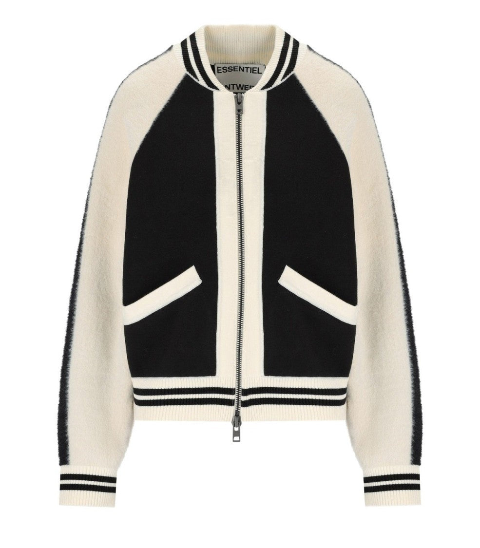 Essentiel Antwerp Idol Bicolor Knitted Bomber Jacket