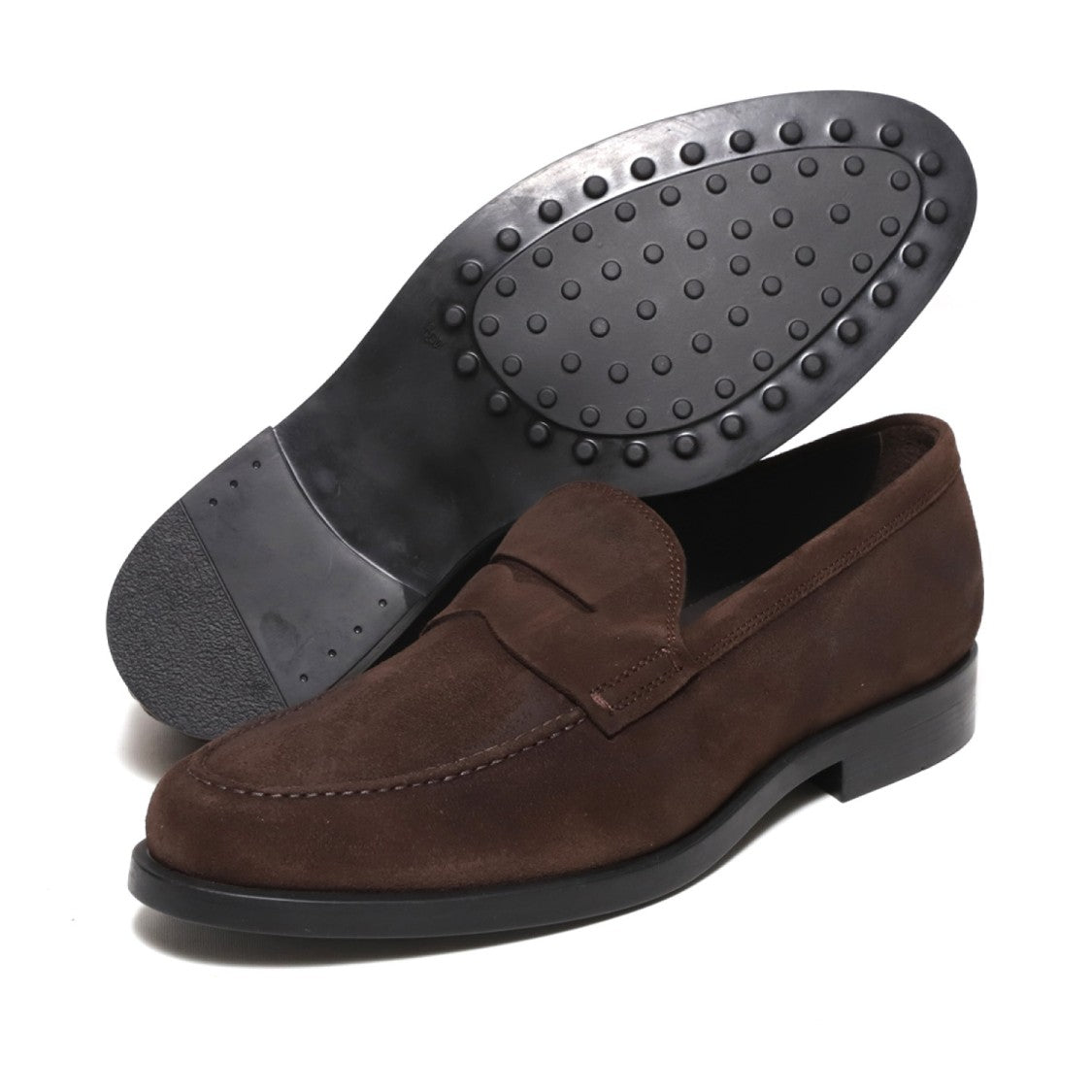 Rossano Bisconti Moccasin With Mask In Soft Ebony Suede