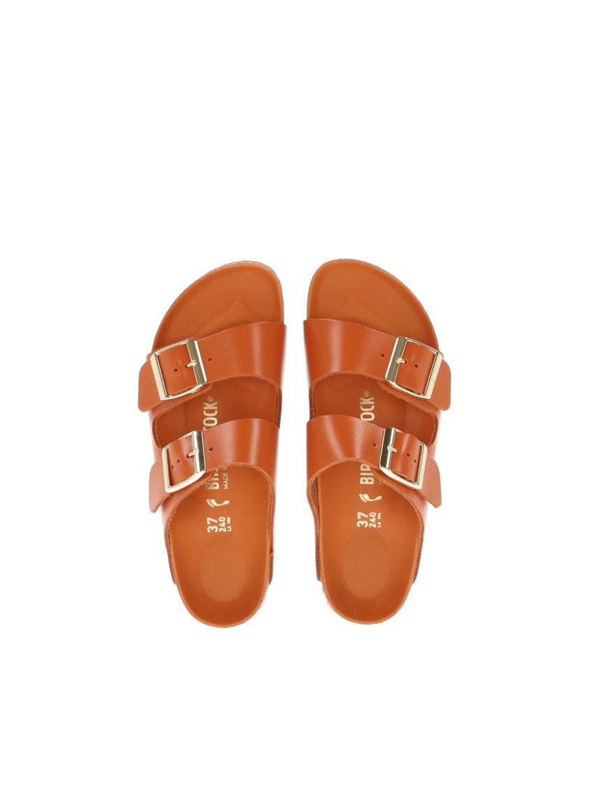 Birkenstock Kurkuma Arizona Natural Leather Slide Sandal