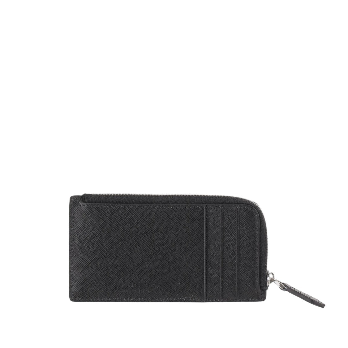 Montblanc Black Embossed Leather Logo Card Holder
