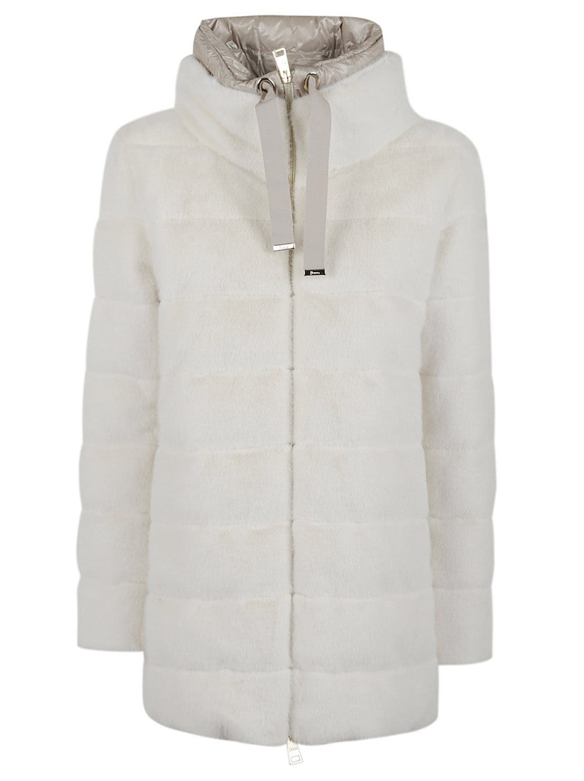 Herno Short Quilted Jacket With High Collar