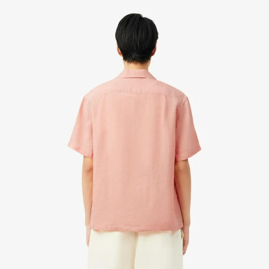 Lacoste Short-Sleeved Button-Up Shirt With Camp Collar