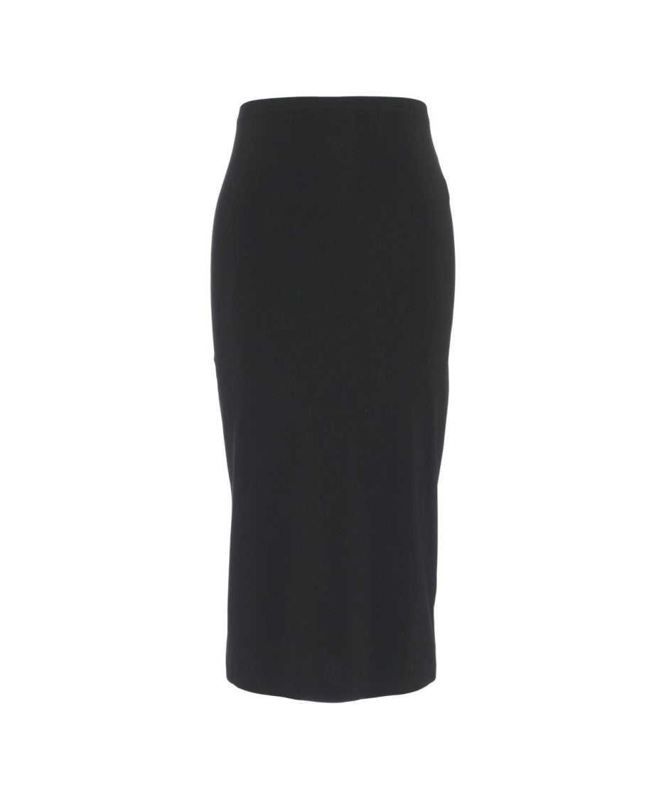 Norma Kamali High-Waisted Body-Hugging Midi Skirt