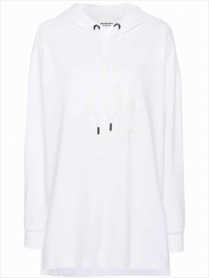 Isabel Marant Long-Sleeved Hoodie Dress With Subtle Tonal Logo