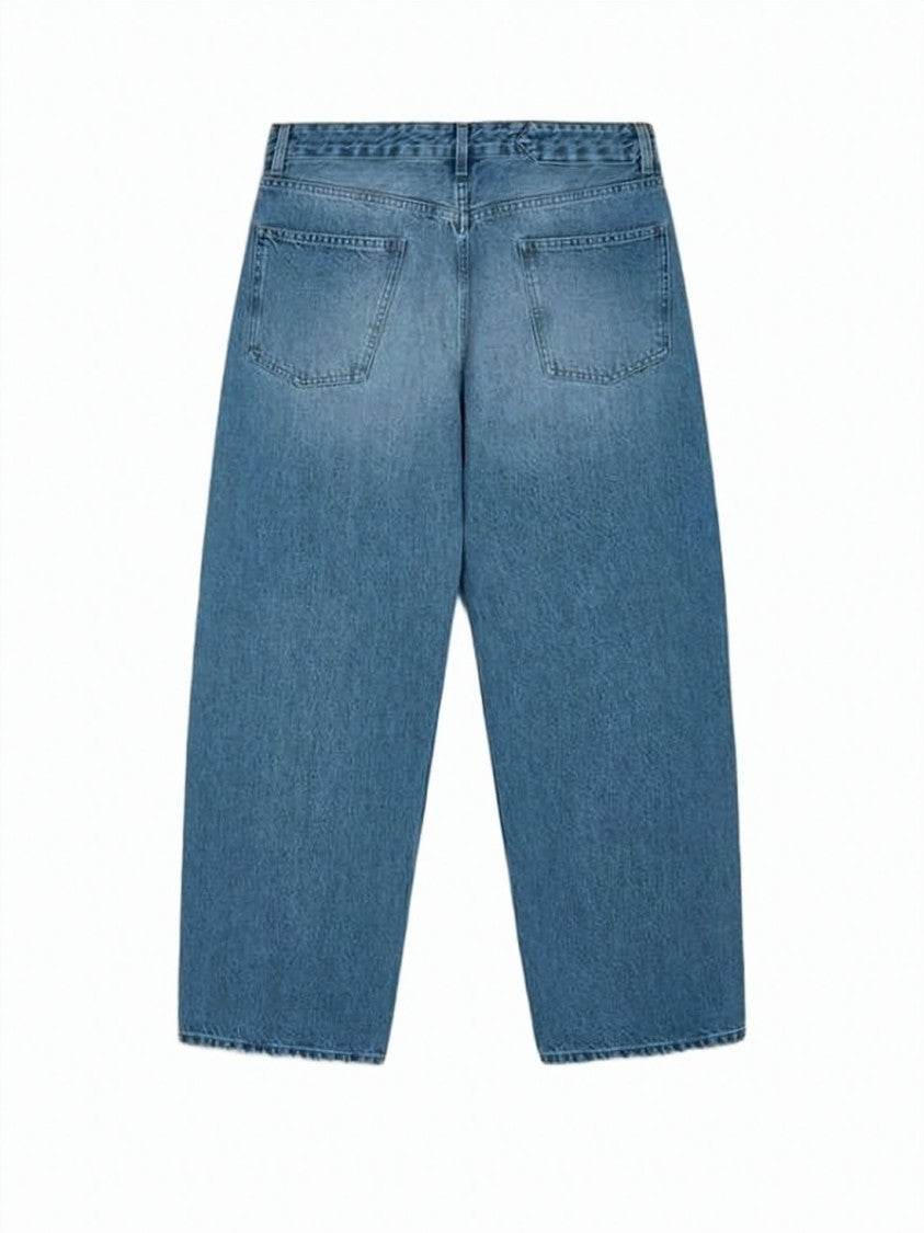 Jacquemus Mid-Blue Denim Pants With Classic Five-Pocket Design