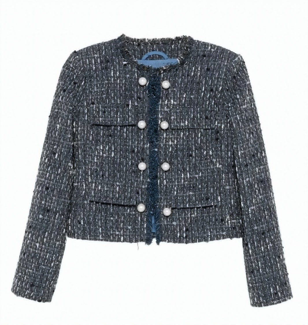 Liu Jo Textured Deep Blue Jacket