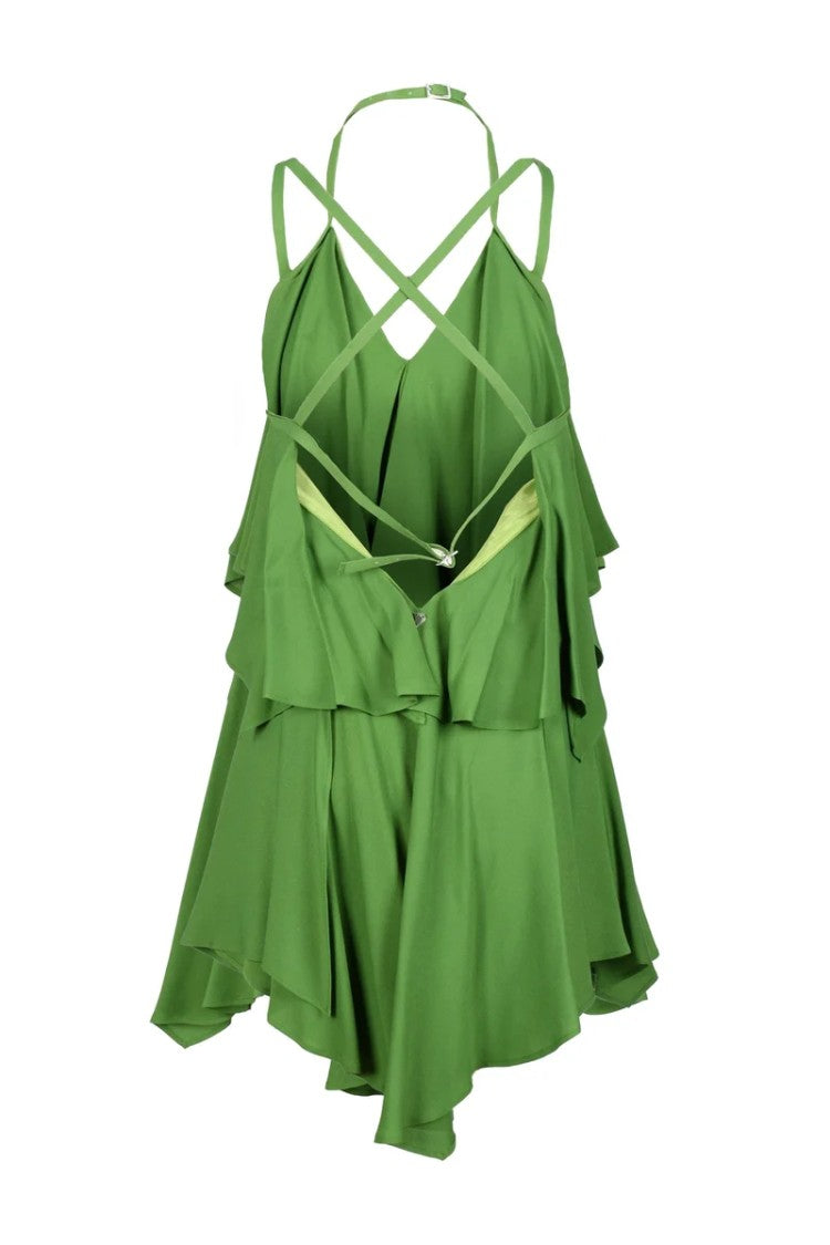 Dondup Short Twisted Dress - Green