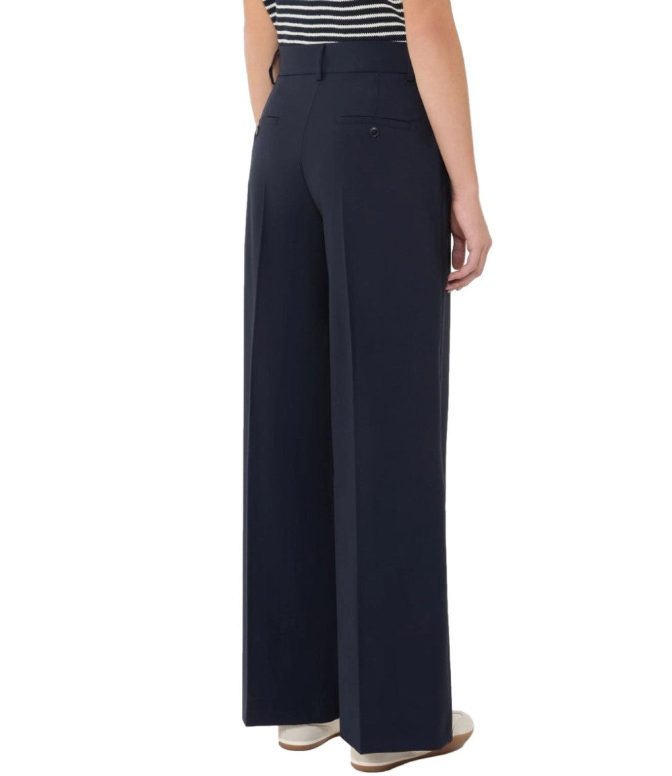 Max Mara Blue Virgin Wool Tailored Trousers