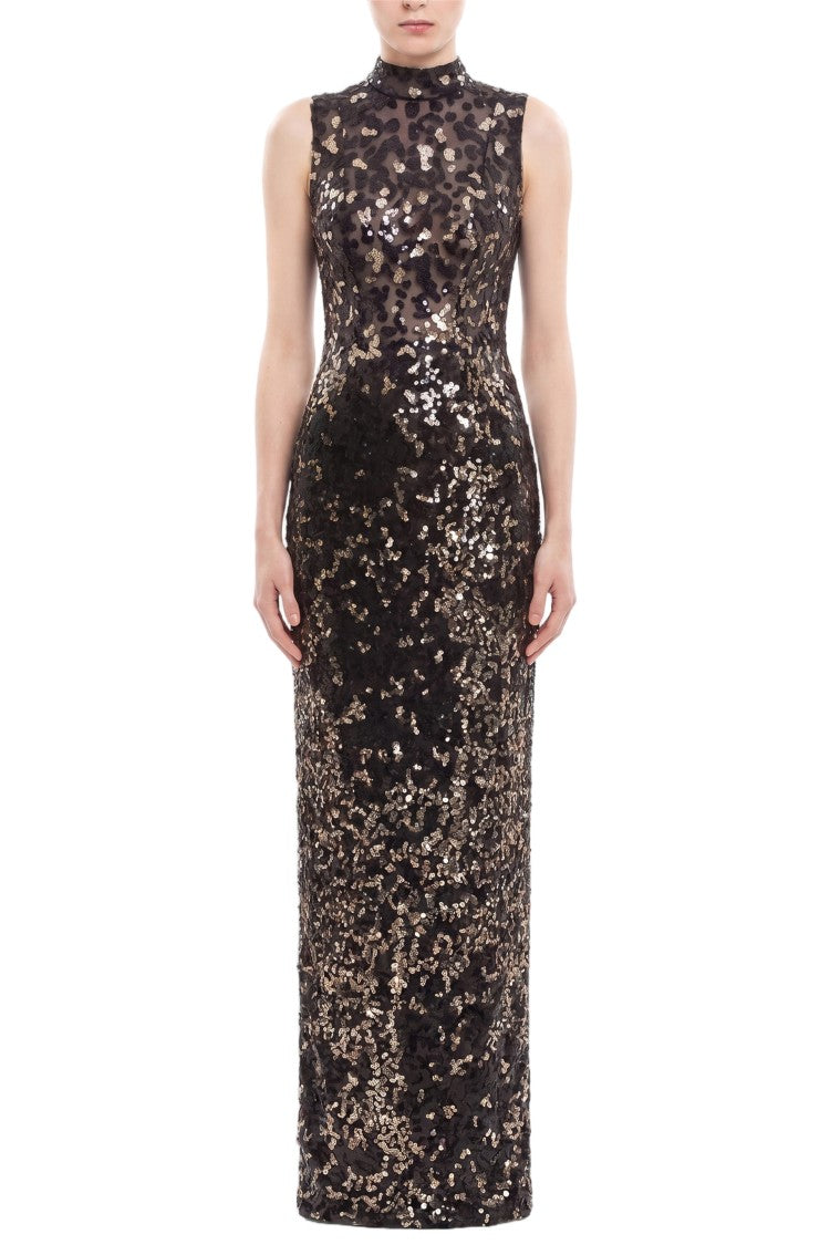 Saiid Kobeisy Sequin Embroidered Long Dress