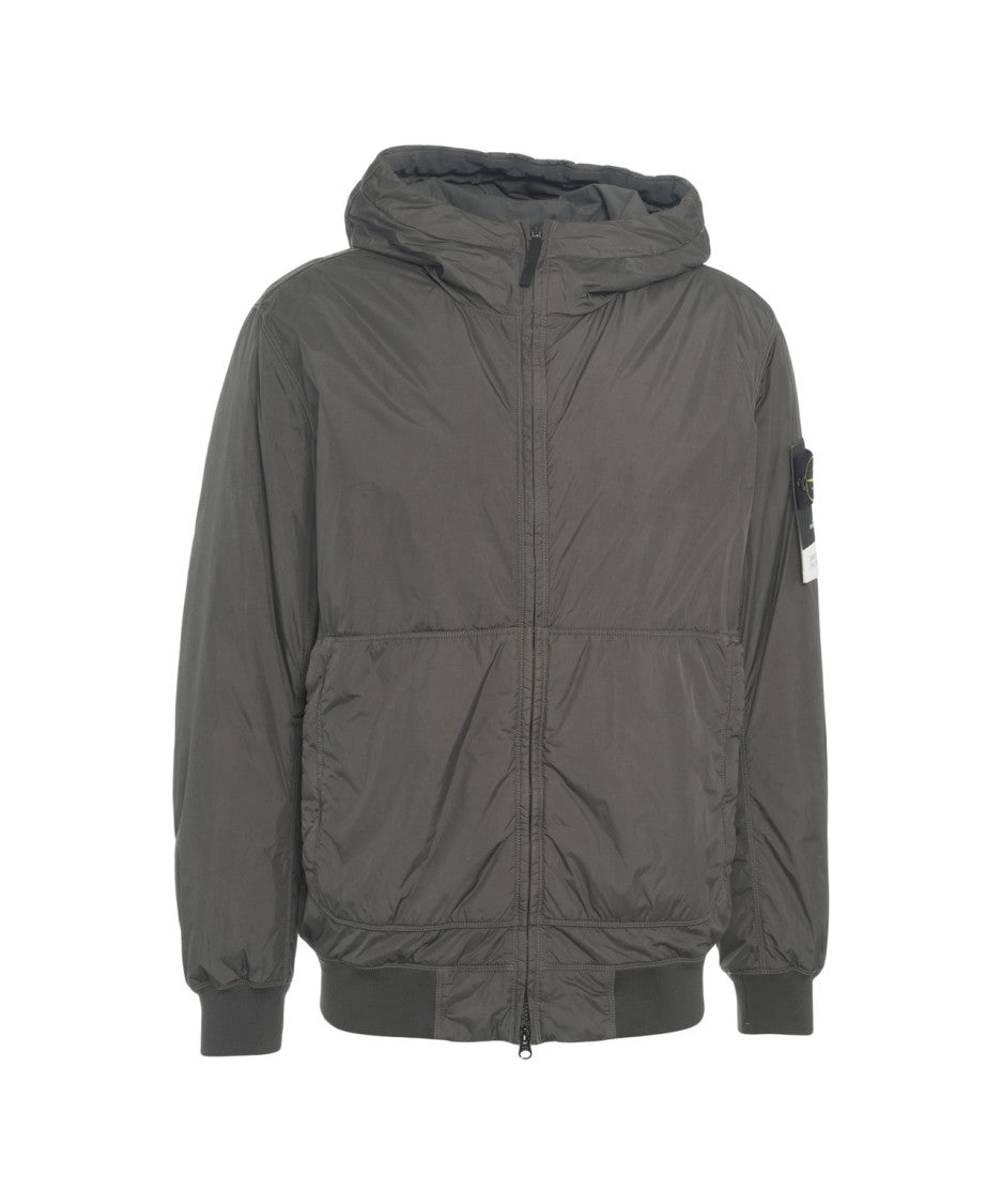 Stone Island Hooded Jacket In Lightweight Fabric
