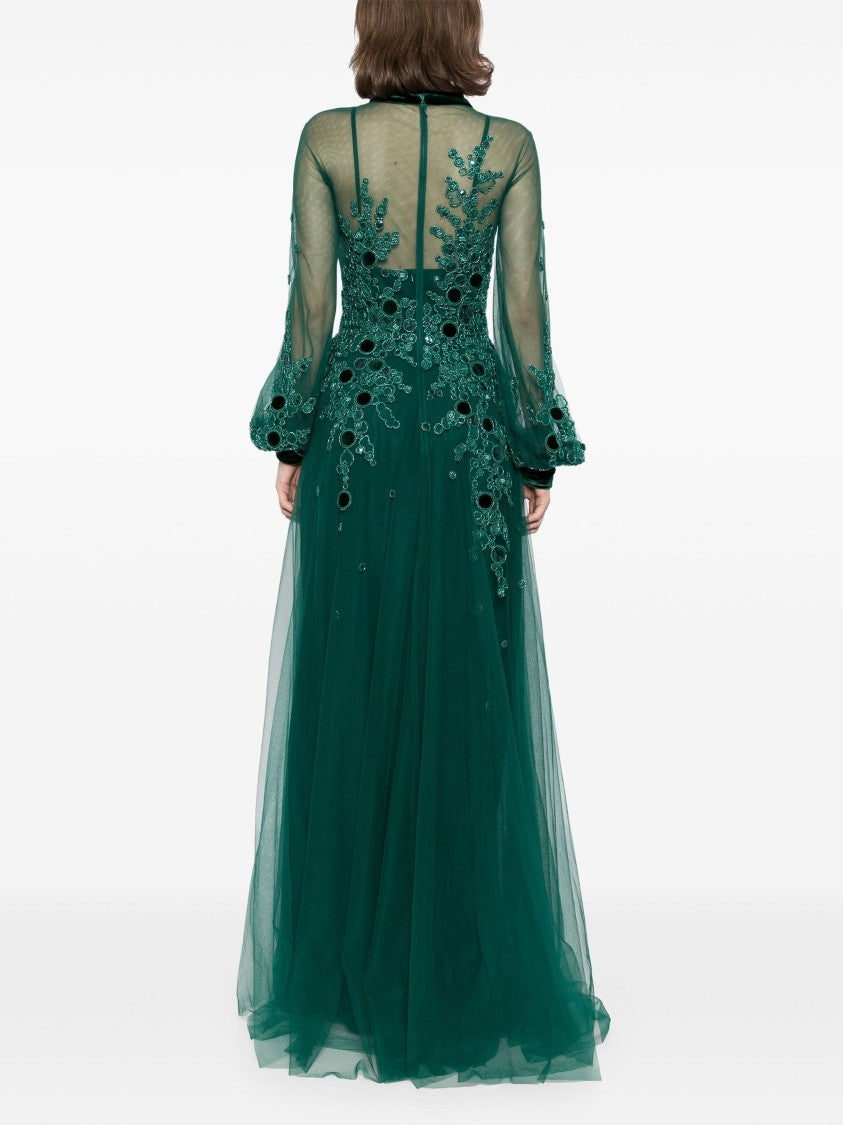 Saiid Kobeisy Embroidered Tulle Dress