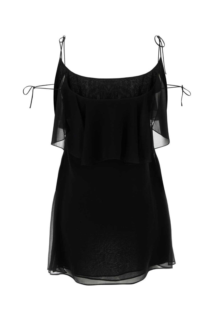 Saint Laurent Black Silk Mini Dress