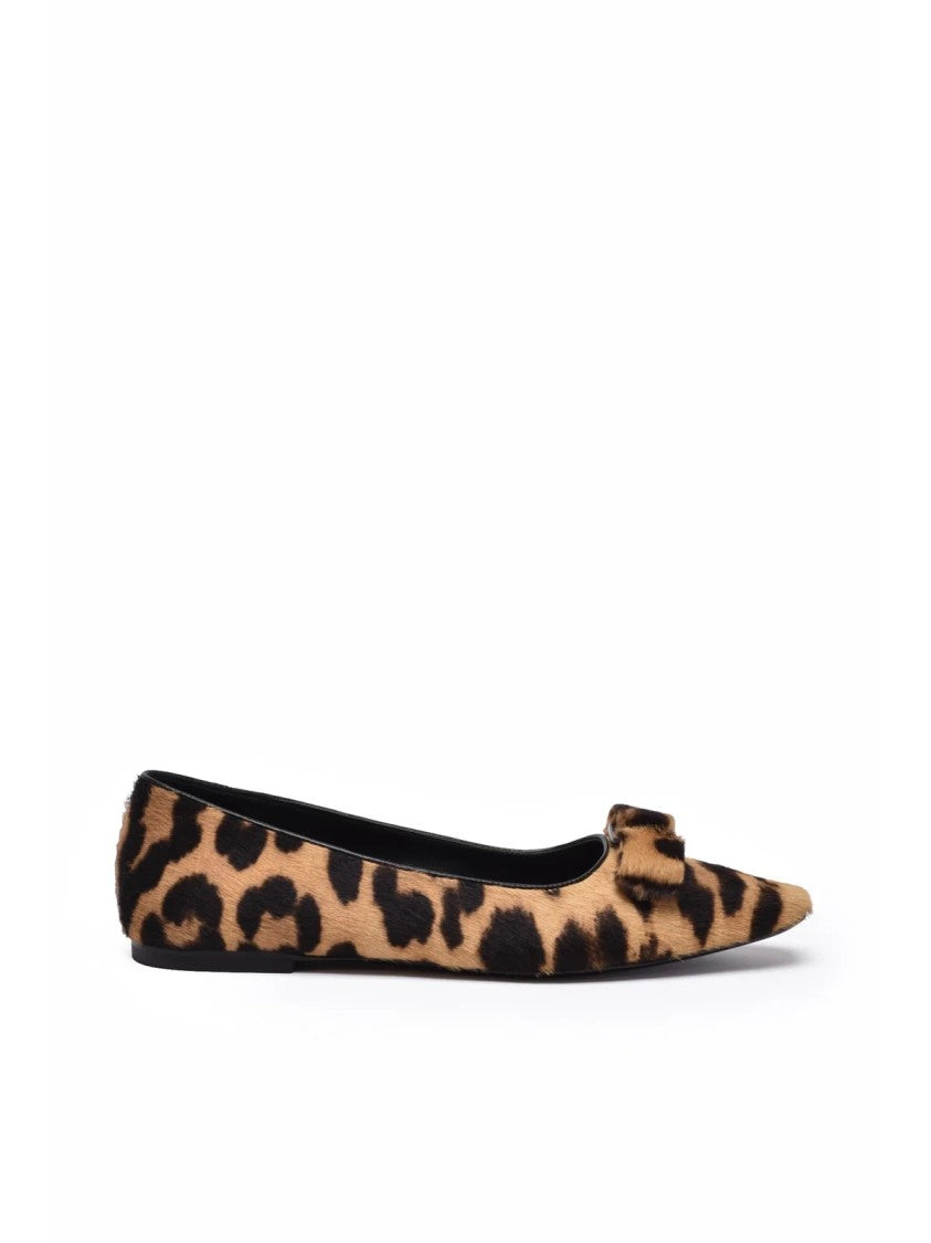 Ferragamo Siwar Pony Hair Ballerina Flats - Animalier