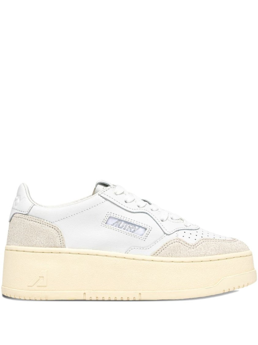 Autry Low-Top Leather Sneakers With Perforated Detailing