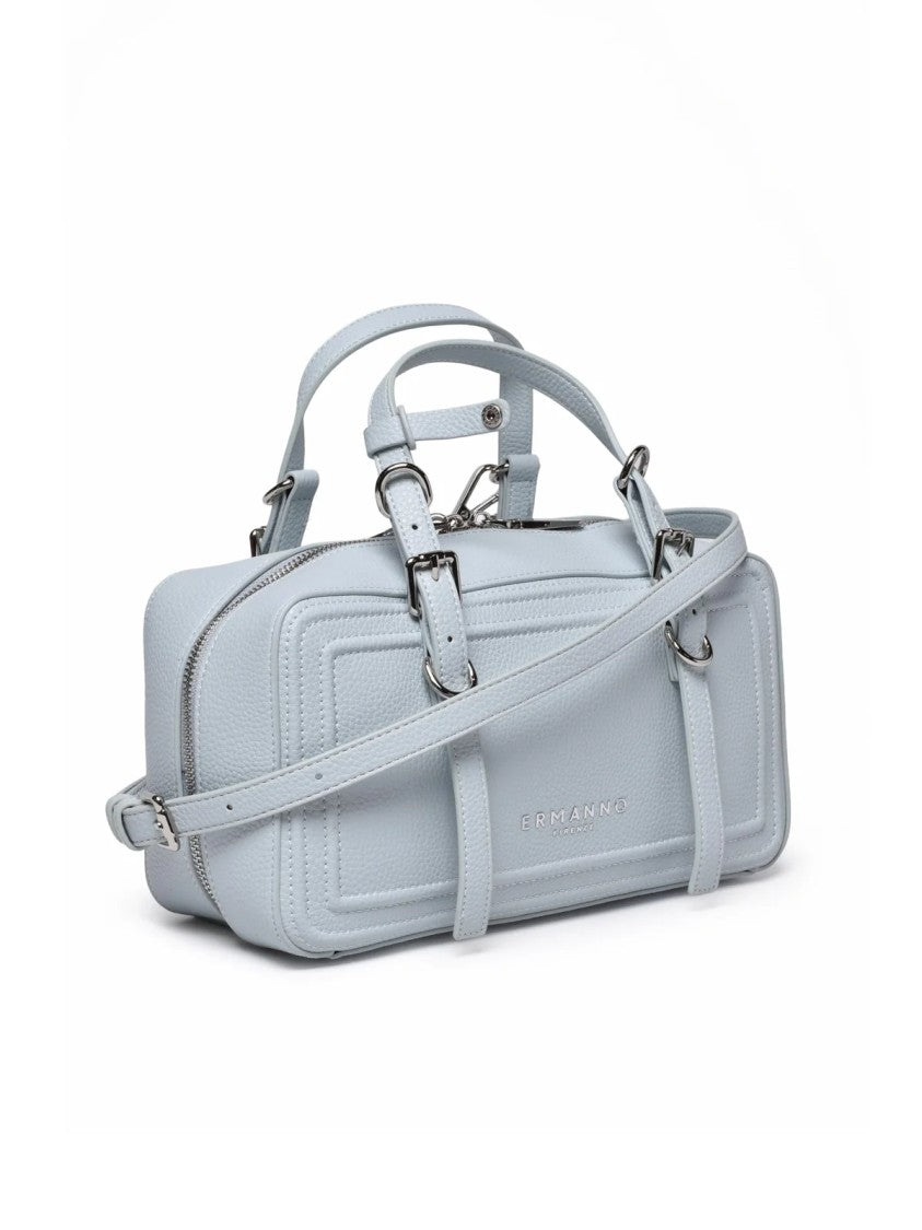 Ermanno Firenze Giovanna Bowling Bag With Structured Silhouette And Textured Finish