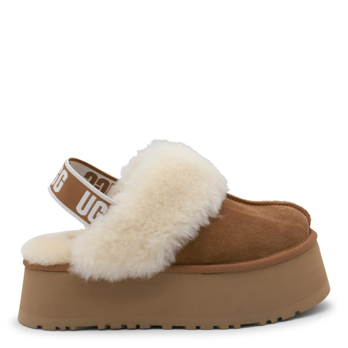 Ugg Brown Shearling Open-Back Flats