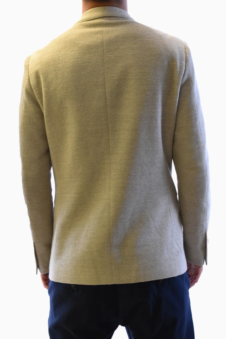 Fay Beige Wool-Blend Notch-Lapel Blazer