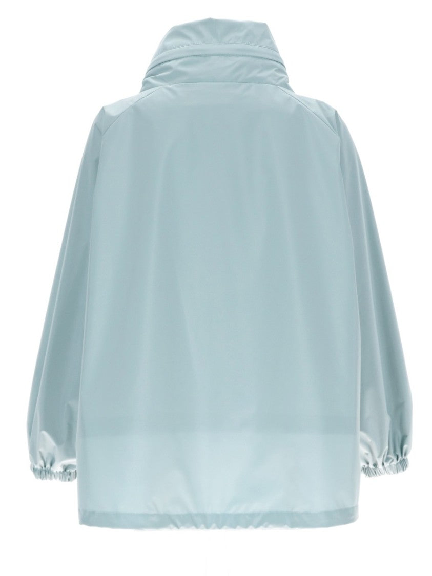 Moorer Lehua-Stp Asymmetrical Hem Zippered Jacket