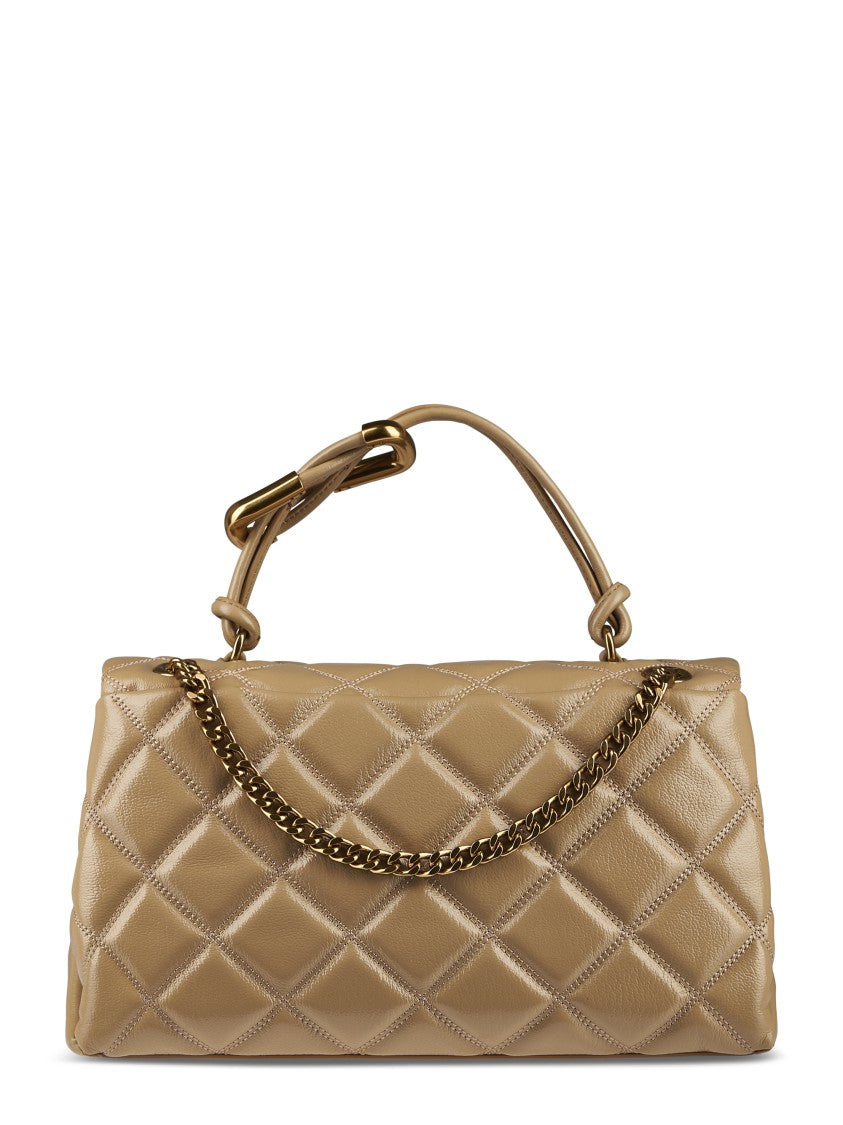 Marc Jacobs Quilted Shoulder Bag With Dual Chain Strap And Structured Silhouette