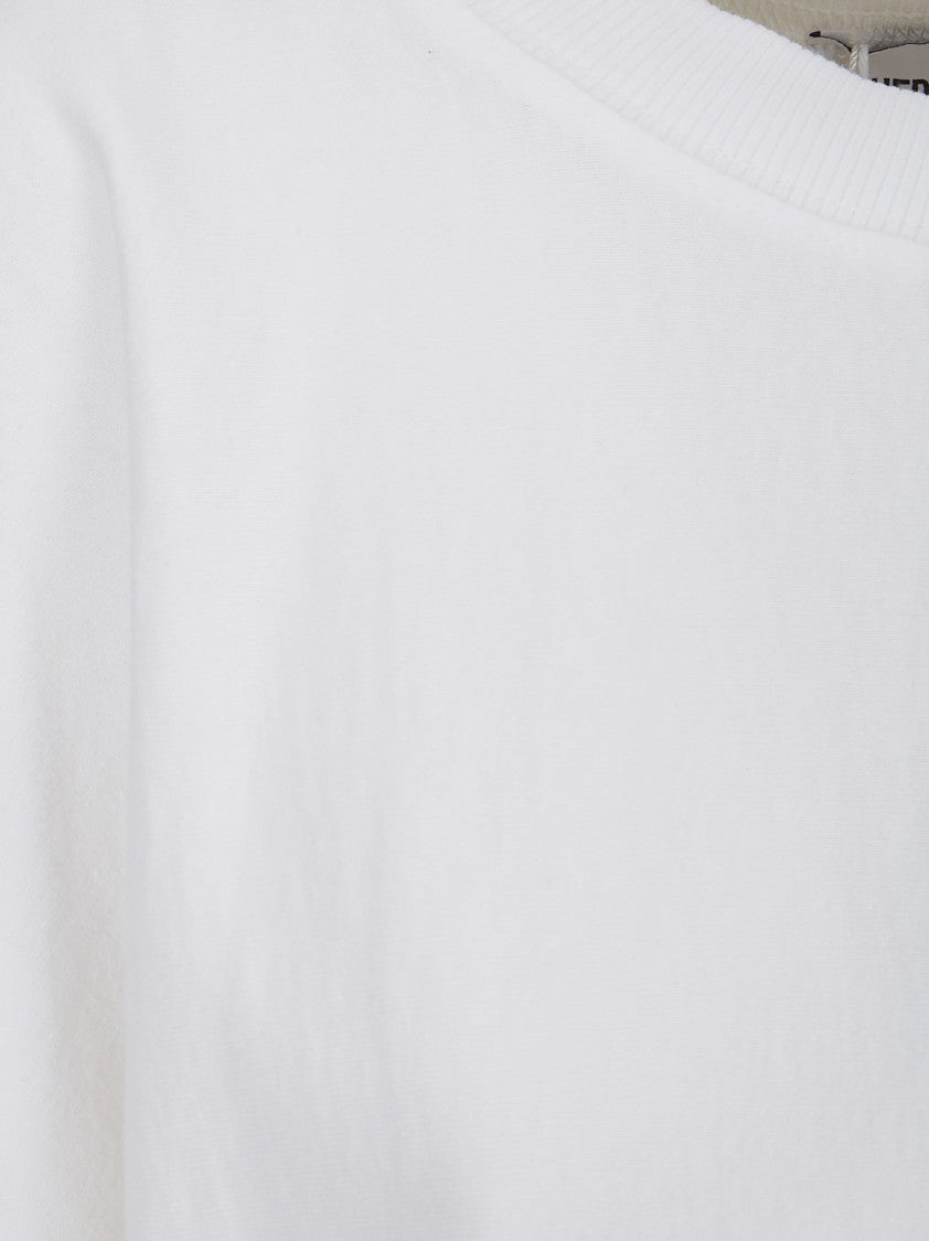 Hed Mayner Black Embroidered Oversized Cotton T-Shirt
