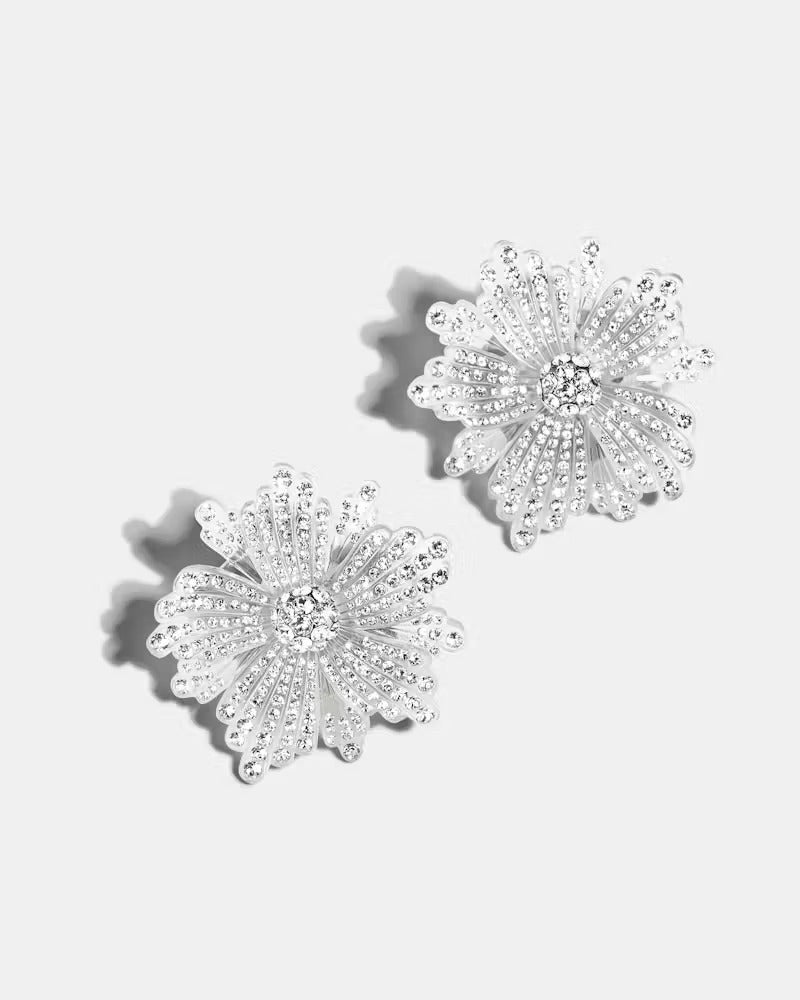 Aquazzura Peony Crystal Earrings