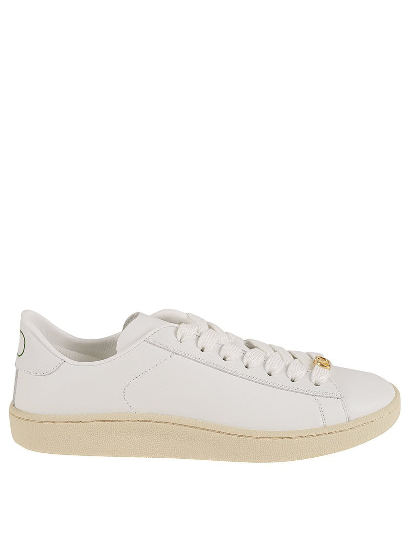 Valentino Garavani White Leather Sneakers With Prominent Laces