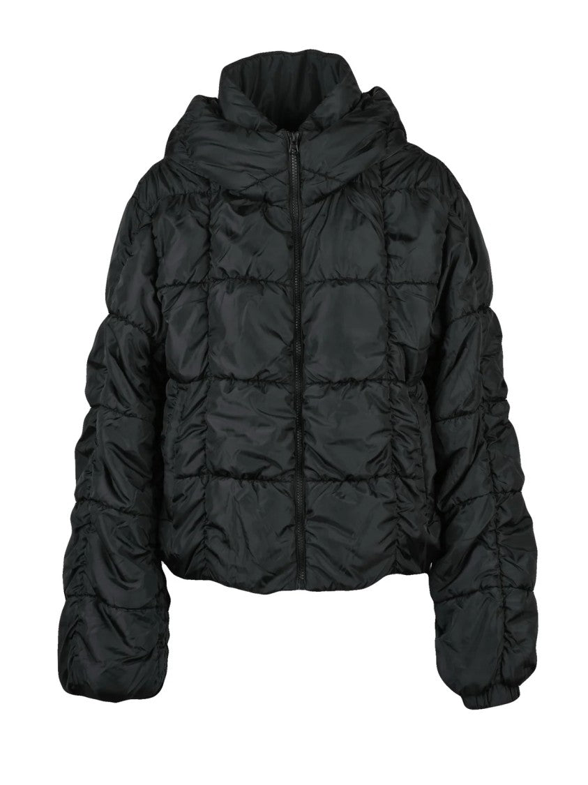 Diesel Black Polyester Embossed Down Jacket