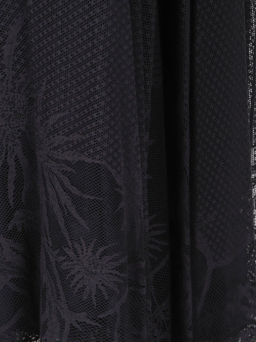 Fabiana Filippi Flared Midi Skirt With Crochet Lace