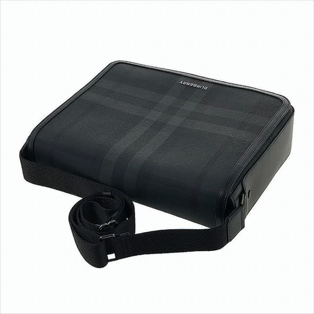 Burberry Structured Black Shoulder Bag With Adjustable Strap