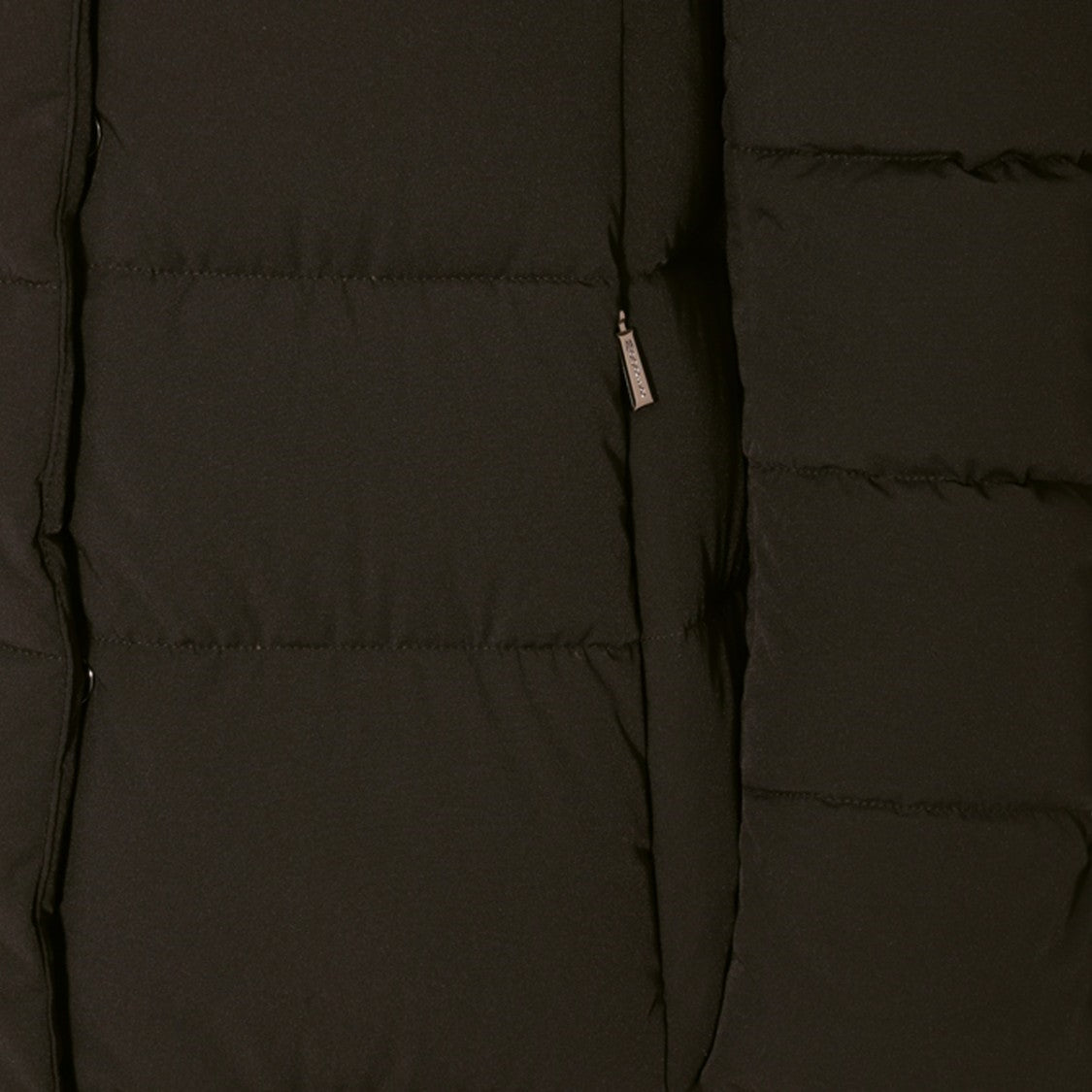 Moorer Quilted Black Down Jacket With Fur Trimmed Hood And Functional Fastenings