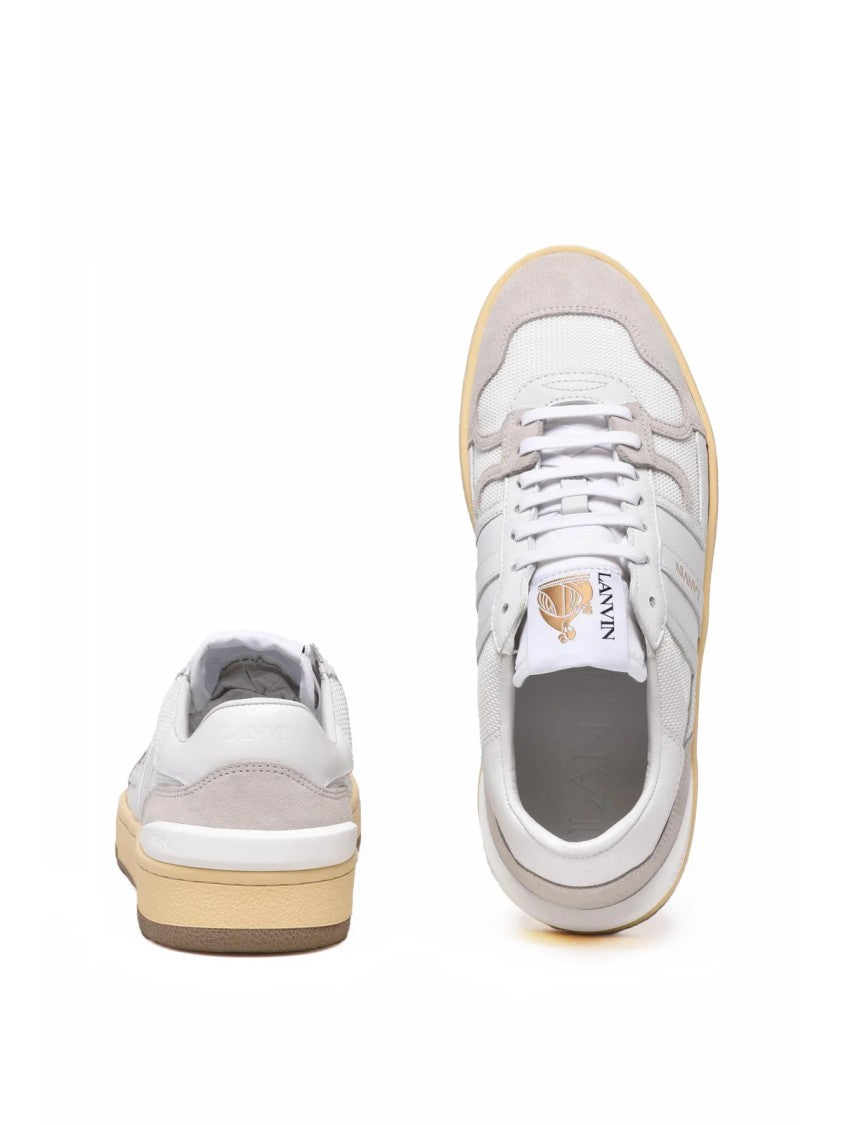 Lanvin White Polyester-Blend Clay Sneakers