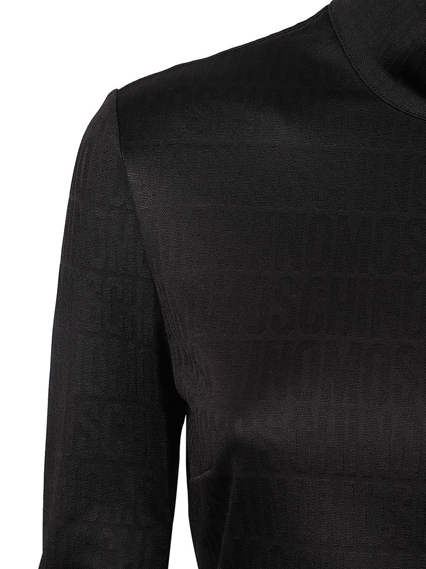 Moschino High Neck Black Dress