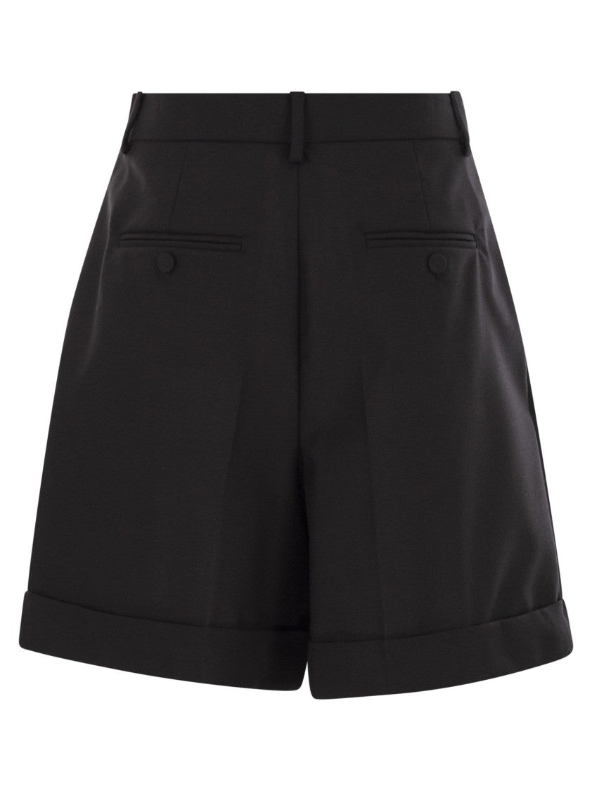 Max Mara Bussola1234 - Wool Canvas Bermuda Shorts